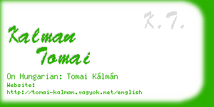 kalman tomai business card